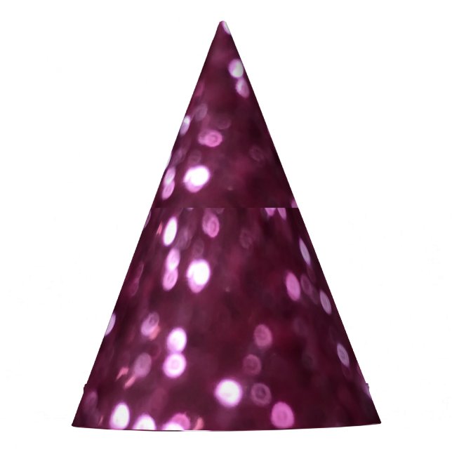 Pink abstract, bokeh defocused lights. party hat (Front)