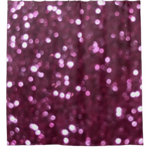 Pink abstract, bokeh defocused lights. shower curtain