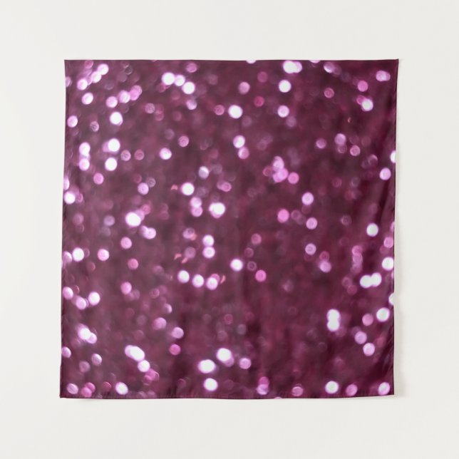 Pink abstract, bokeh defocused lights. tapestry (Front)