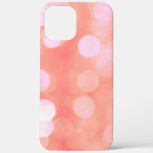 Pink abstract bokeh light dots, feminine design iPhone 12 pro max case