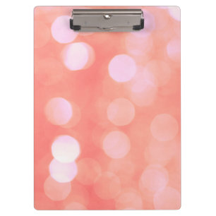 Pink abstract bokeh light dots, feminine design clipboard