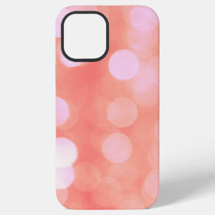 Pink abstract bokeh light dots, feminine design iPhone 12 pro max case