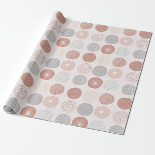 Pink Abstract Circle Wrapping Paper