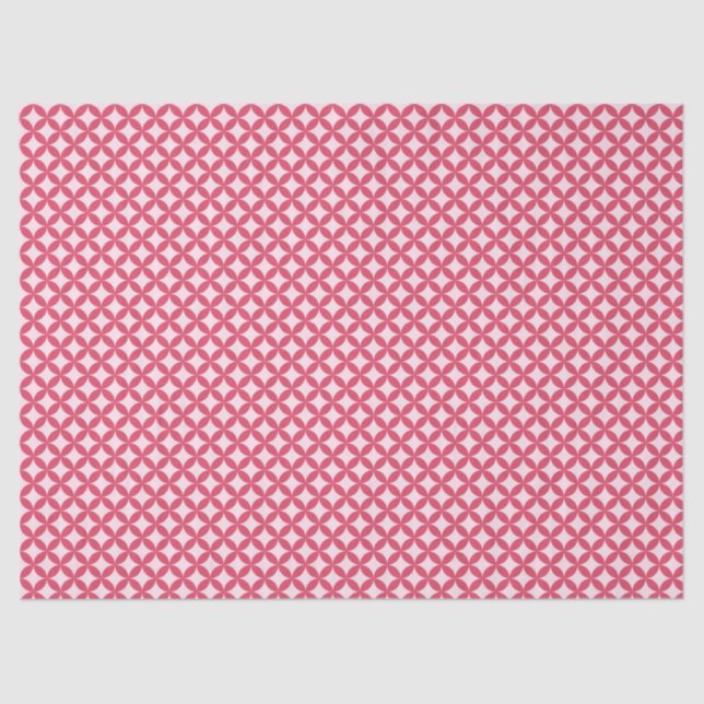 Pink, abstract circles tissue paper (Front)
