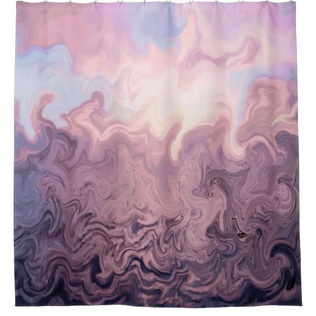 Pink Abstract Design 51 Shower Curtain (Front)