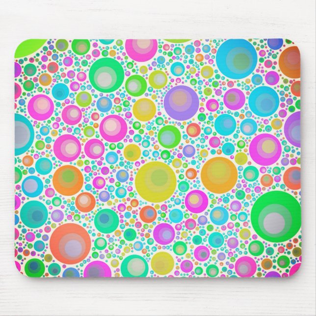 Pink Abstract Flower Garden Mouse Mat (Front)