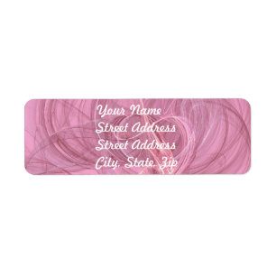 Pink Abstract Fractal Return Address Sticker