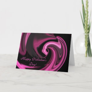 Pink Abstract Heart Valentine's Day Card