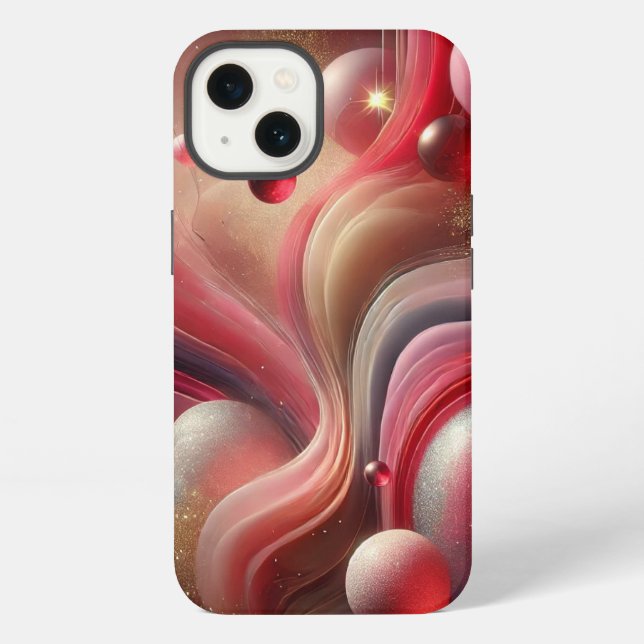 Pink Abstract iPhone Case (Back)