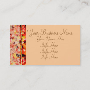 Pink Abstract Lace Roses Business Card