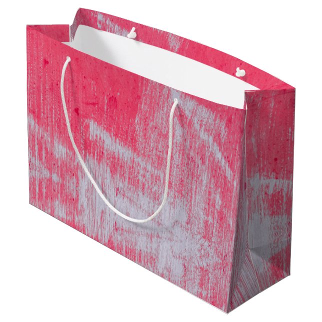 Pink Abstract Large Gift Bag (Back Angled)