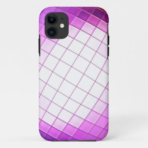 Pink abstract mosaic ray light iPhone 11 case