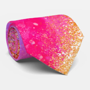 Pink Abstract Neck Tie