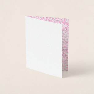 Pink Abstract Office File Folder Set Foil Card
