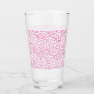 Pink Abstract Office File Folder Set Glass