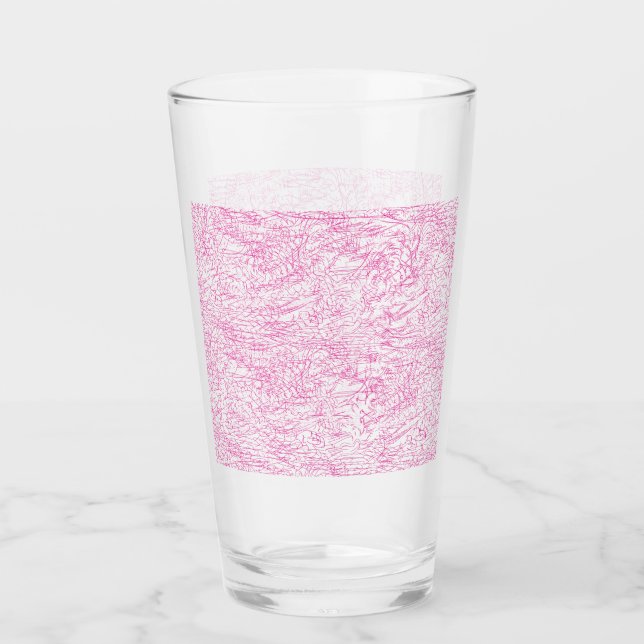 Pink Abstract Office File Folder Set Glass (Front)