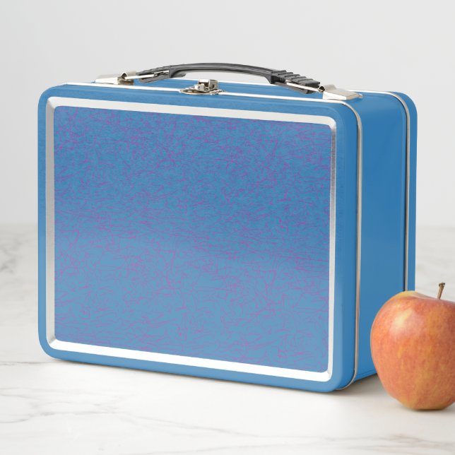 Pink Abstract Office File Folder Set Metal Lunch Box (In Situ)