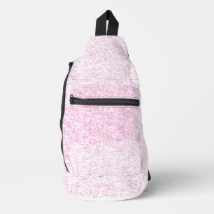 Pink Abstract Office File Folder Set Sling Bag