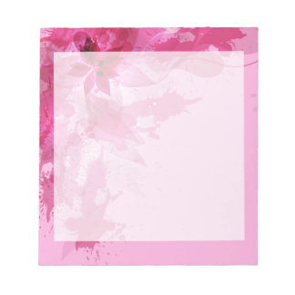 Pink Abstract Pastel Watercolor Notepad