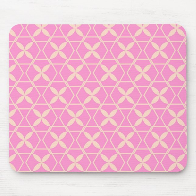 Pink Abstract Pattern by storeman Mouse Mat (Front)