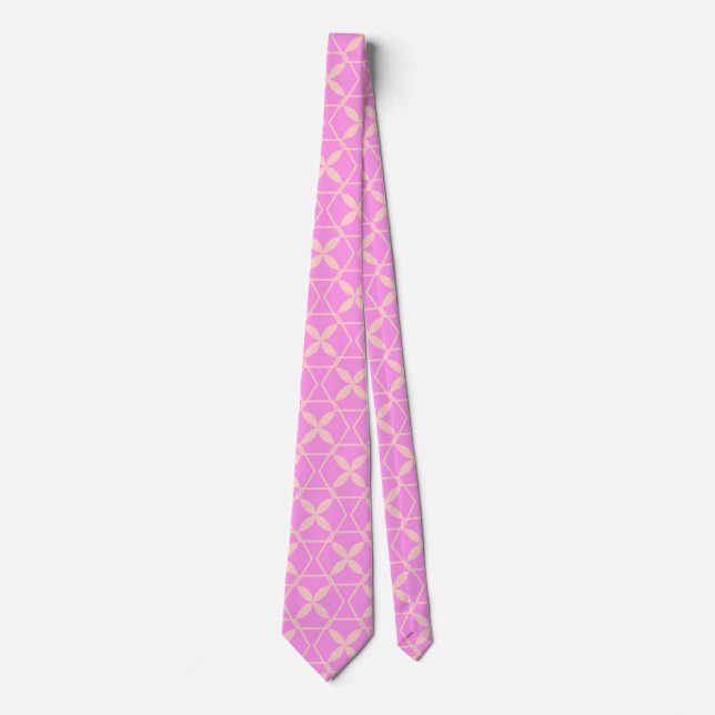Pink Abstract Pattern by storeman. Tie (Front)
