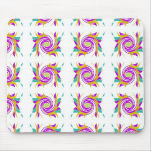 Pink Abstract Pattern Mouse Mat
