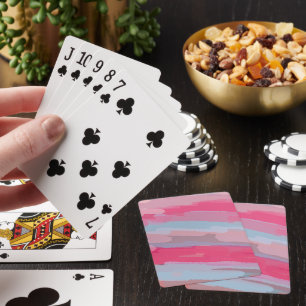 Pink Abstract Pattern Playing Cards