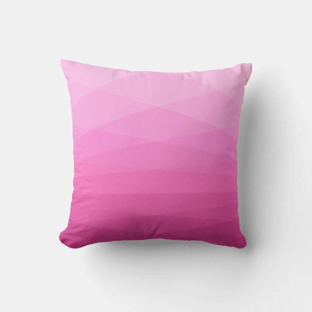 Pink Abstract Polygonal Design Throw Pillow (Front)
