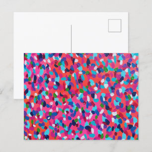 Pink Abstract  Postcard