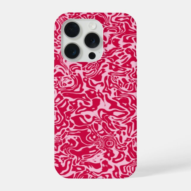 Pink Abstract Swirl iPhone Case (Back)