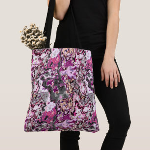 pink Abstract Tote Bag