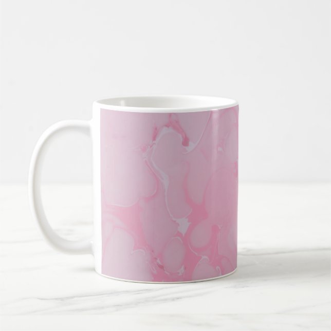 Pink abstract wallpaper coffee mug (Left)