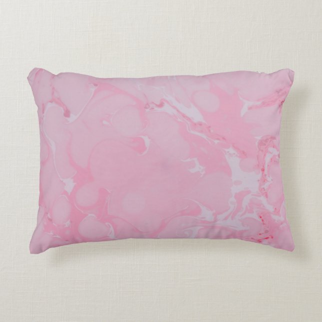 Pink abstract wallpaper decorative cushion (Front)