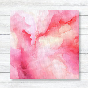 Pink Abstract Watercolor Bloom Canvas