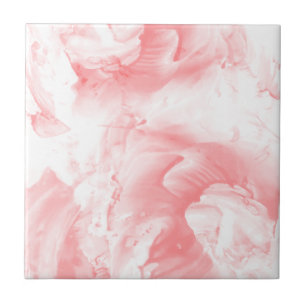 Pink Abstract Watercolor Marble Background Tile