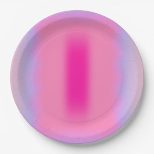 Pink Abstraction Gradient Paper Plate