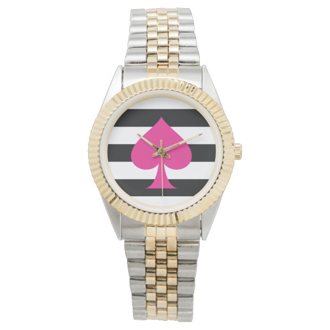 Pink Ace of Spades Watch (Front)