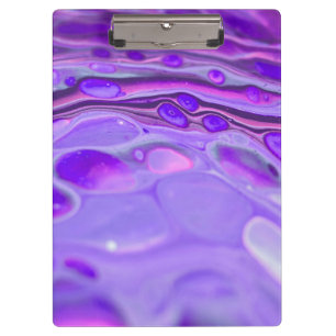 Pink Acrylic Purple, Fluid Art Painting Marble Clipboard