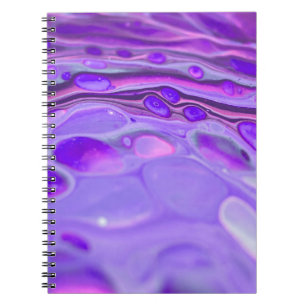 Pink Acrylic Purple, Fluid Art Painting Marble Notebook