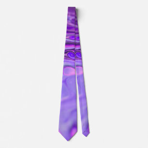 Pink Acrylic Purple, Fluid Art Painting Marble Tie