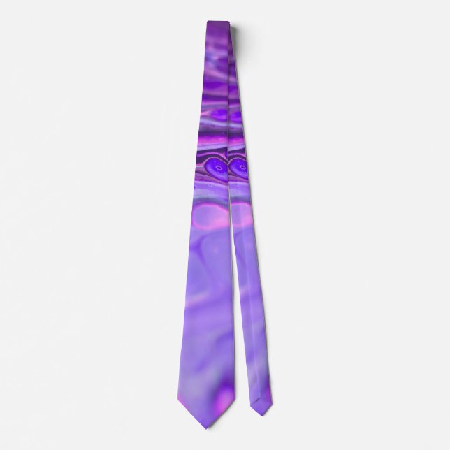 Pink Acrylic Purple, Fluid Art Painting Marble Tie (Front)