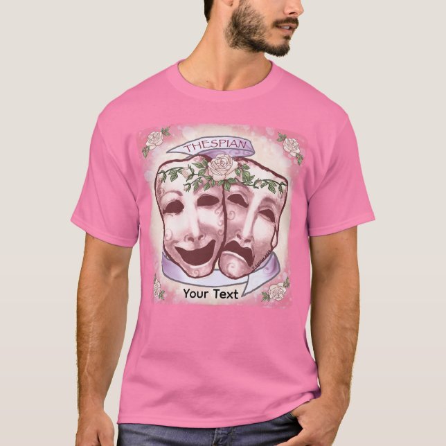 Pink Actor Masks T-Shirt (Front)