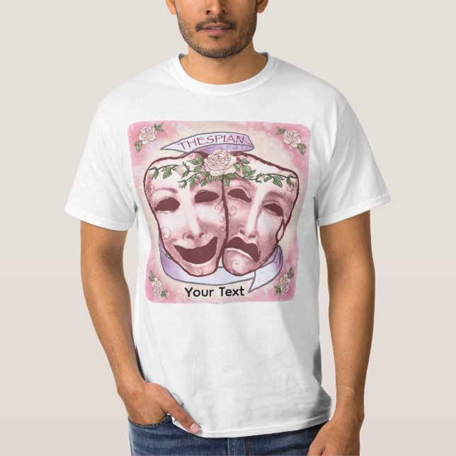 Pink Actor Masks T-Shirt (Front)