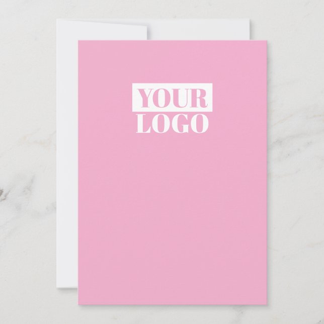 Pink - add your logo  save the date (Front)