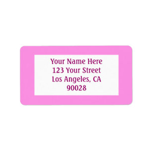 pink address label