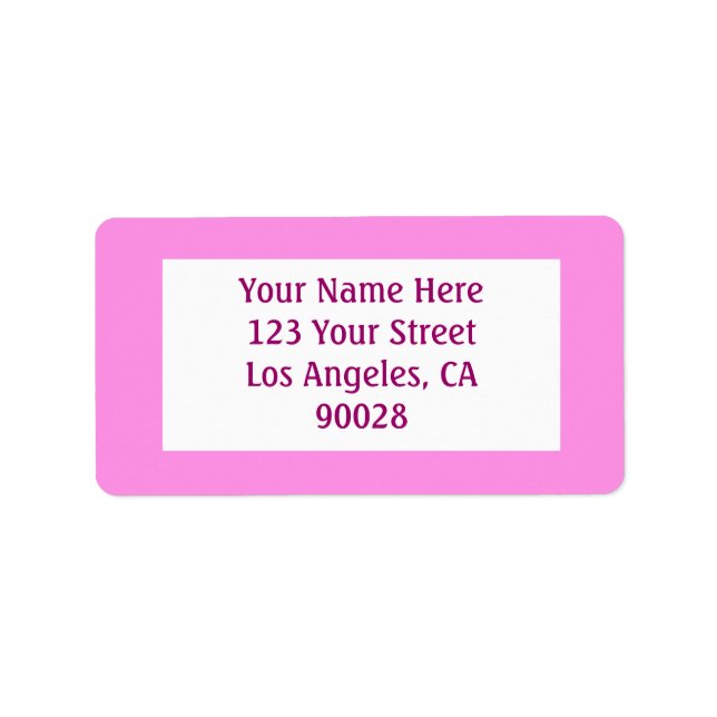 pink address label (Front)