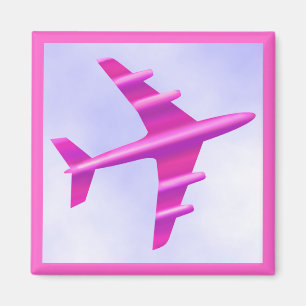 Pink Aeroplane Magnet