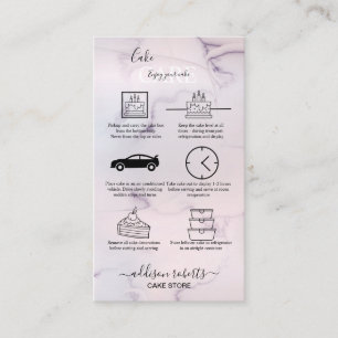 Pink Aesthetic Cake Care  Business Card