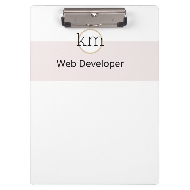 pink aesthetic professional business clipboard (Front)