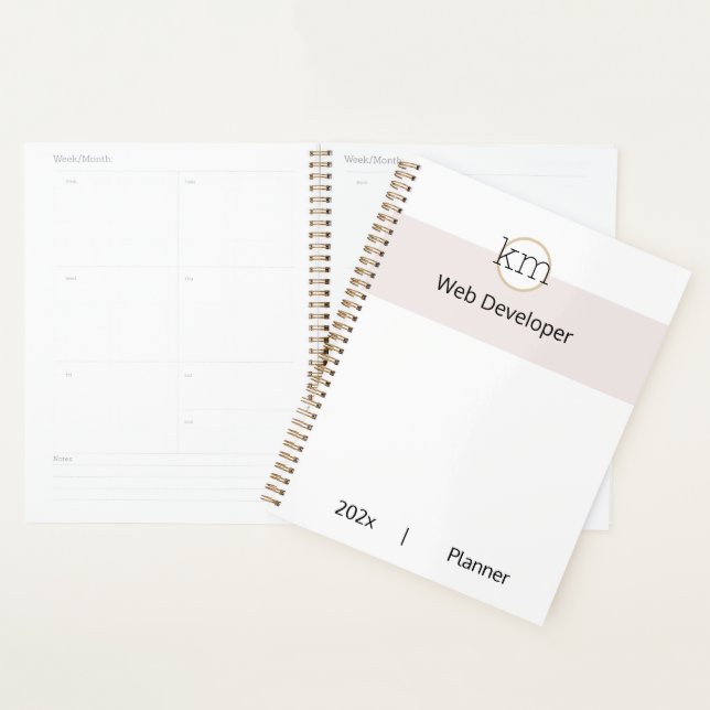 pink aesthetic professional business planner (Display)